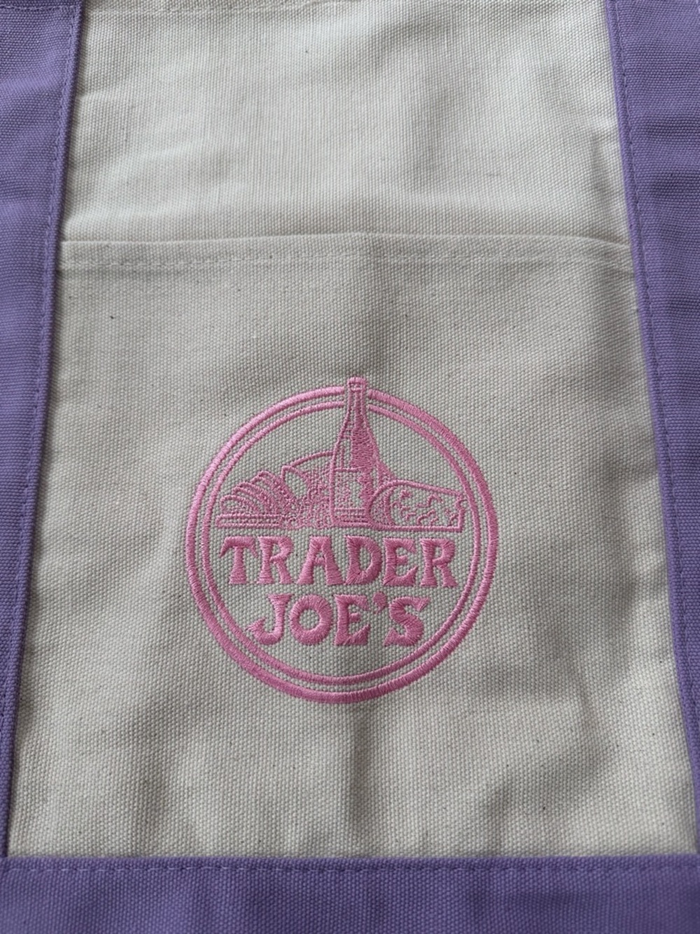 Trader Joe's Reusable Lavender Canvas Tote Bag - Picture 2 of 4